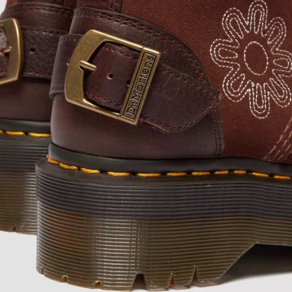Dr. Martens Women's 1B99 LIMITED EDITION Dunnet Flower Suede Brown Platform RARE - Picture 6 of 8
